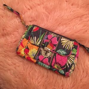 Vera Bradley Jazzy bloom push lock wristlet