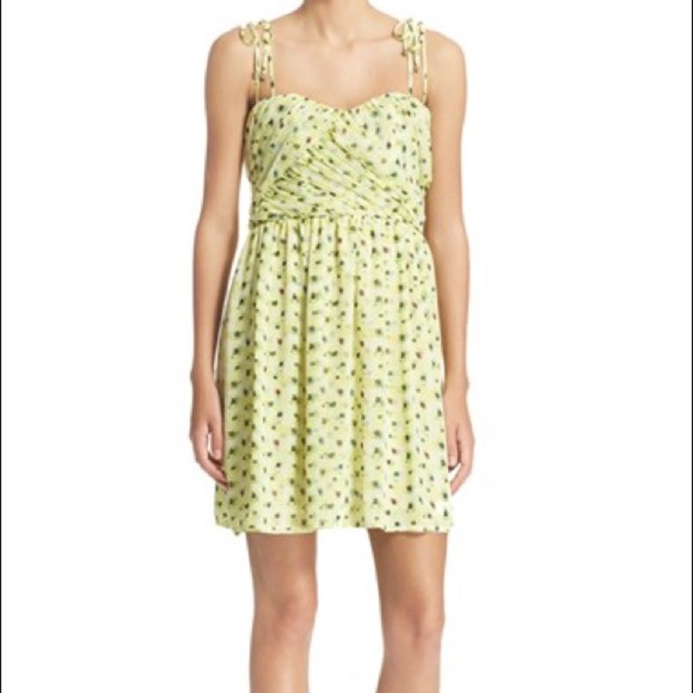 The Kooples Anemone Chiffon Dress/ Yellow -Small