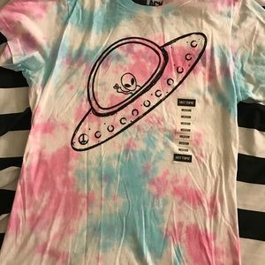 Tie-dye Alien Spaceship Tee