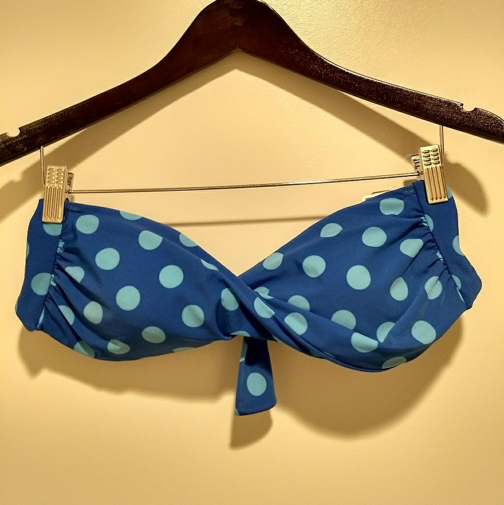 Delia's blue polkadot swim top