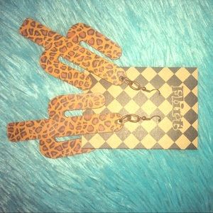 Cactus Cheetah Earrings