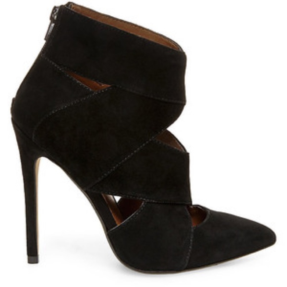 Steve Madden Winkkk Black Suede Stiletto Boots
