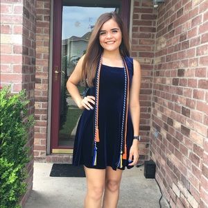 Elegant velvet dress.