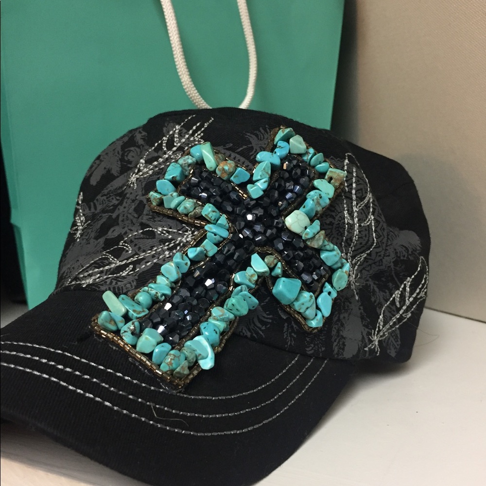 Gorgeous hat with turquoise stone