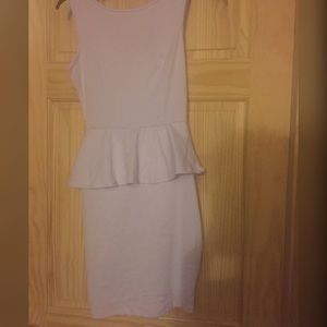 White Peplum Dress