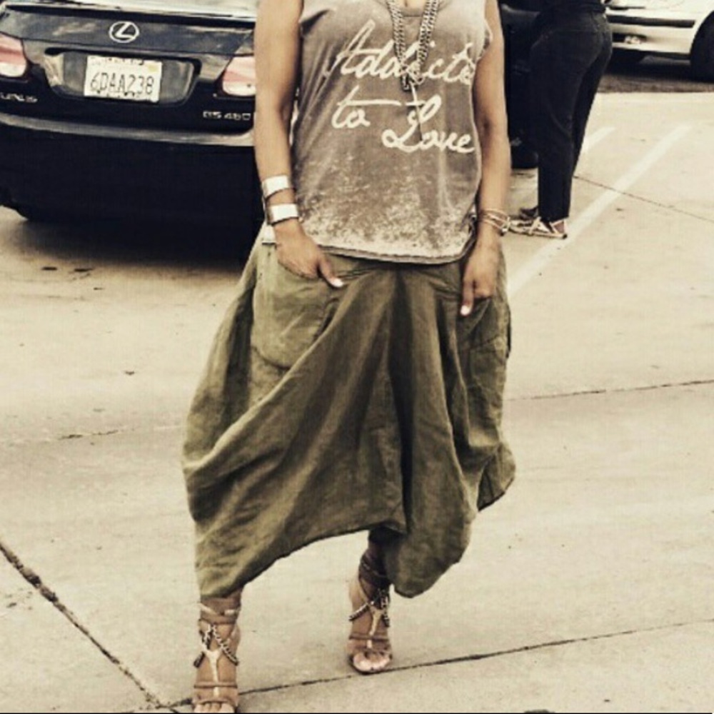 Army green surplus skirt
