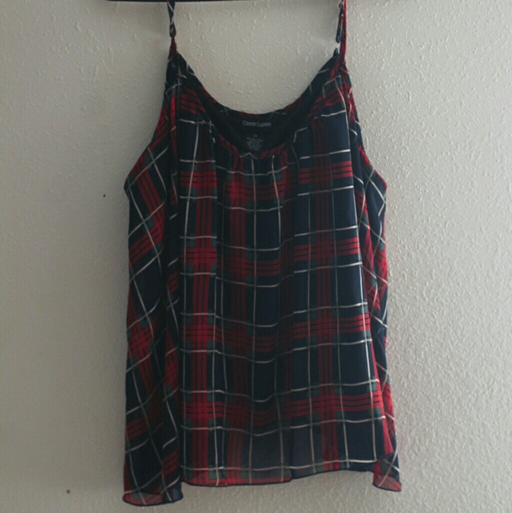 Plaid crop top 2x