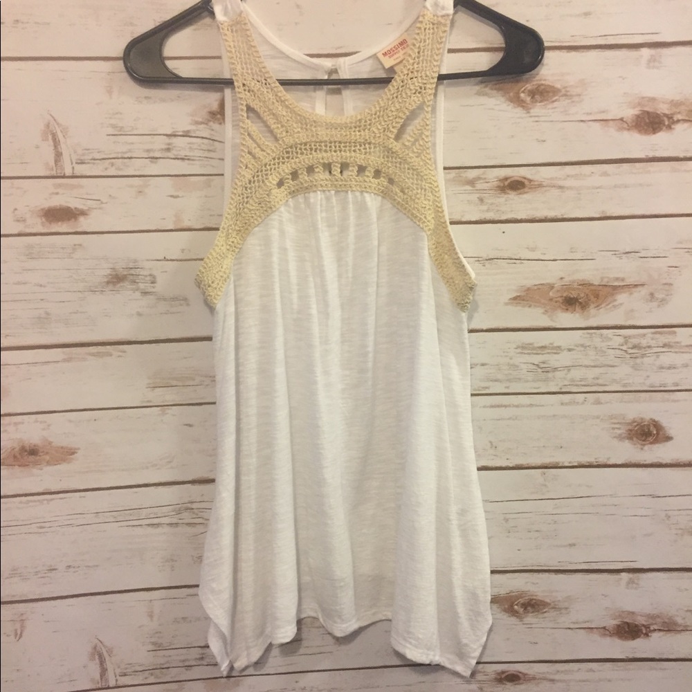 White and tan mossimo tank top
