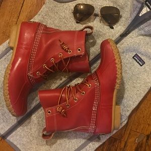 ll bean red duck boots