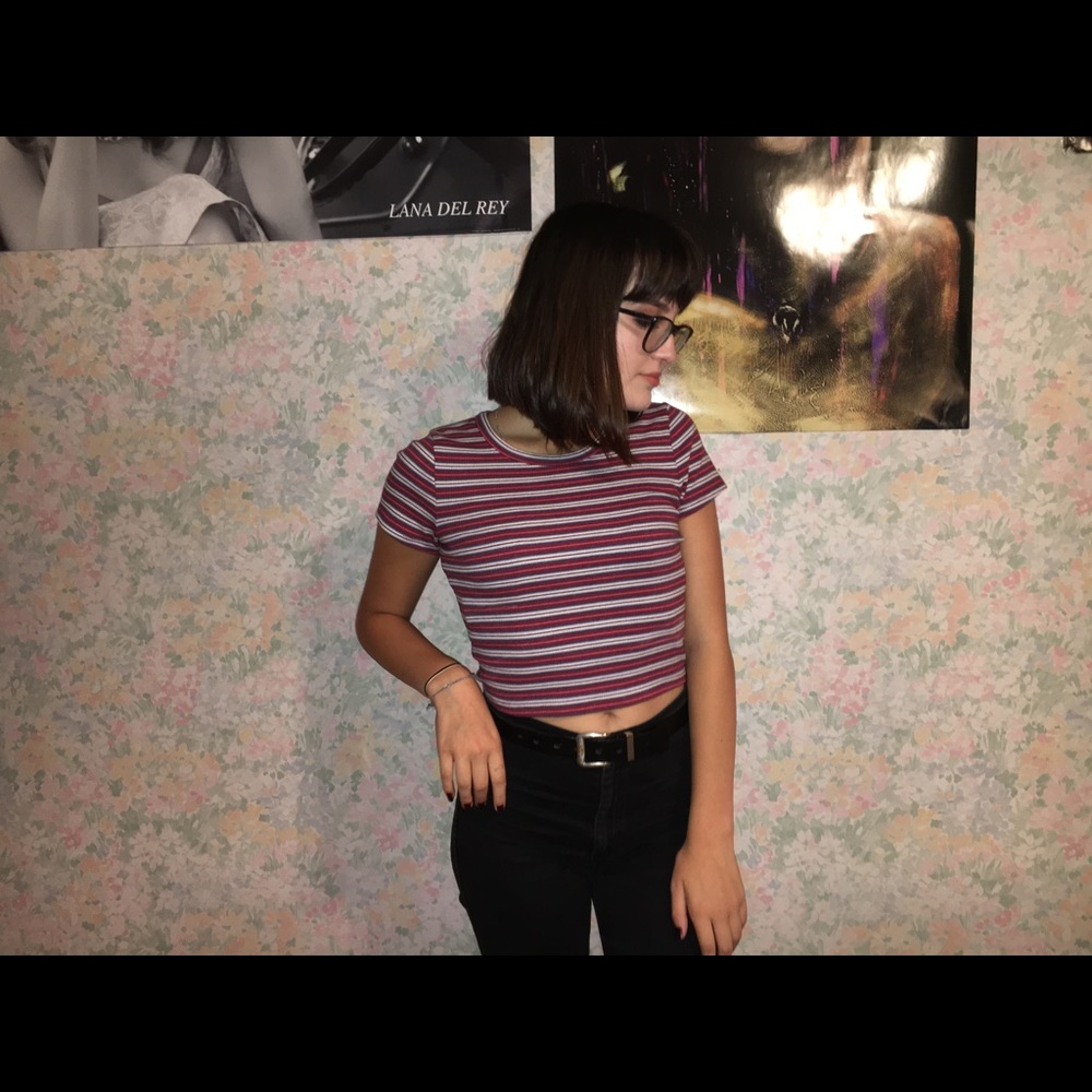 Striped Crop Tee