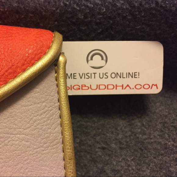 Big Buddha two-toned clutch with removable chain - Picture 3 of 8