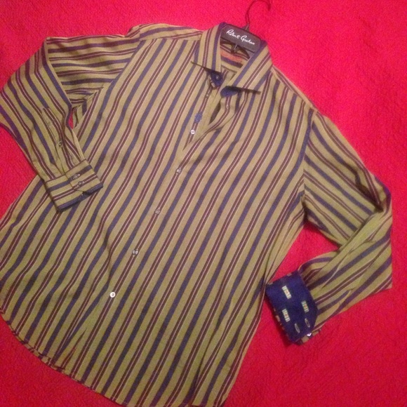 Men's Large Robert Graham Button Down Shirt - Picture 1 of 4