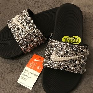 bling nike slides