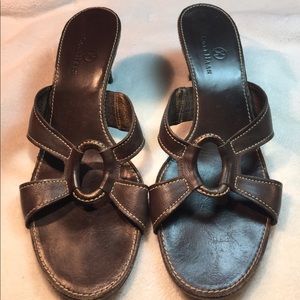 Cole Haan brown leather Mules