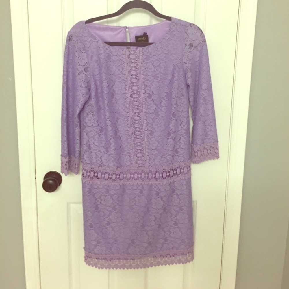 Purple elegant lace dress