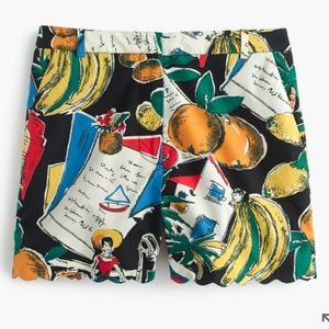 NWT J Crew High-waisted short in postcard print