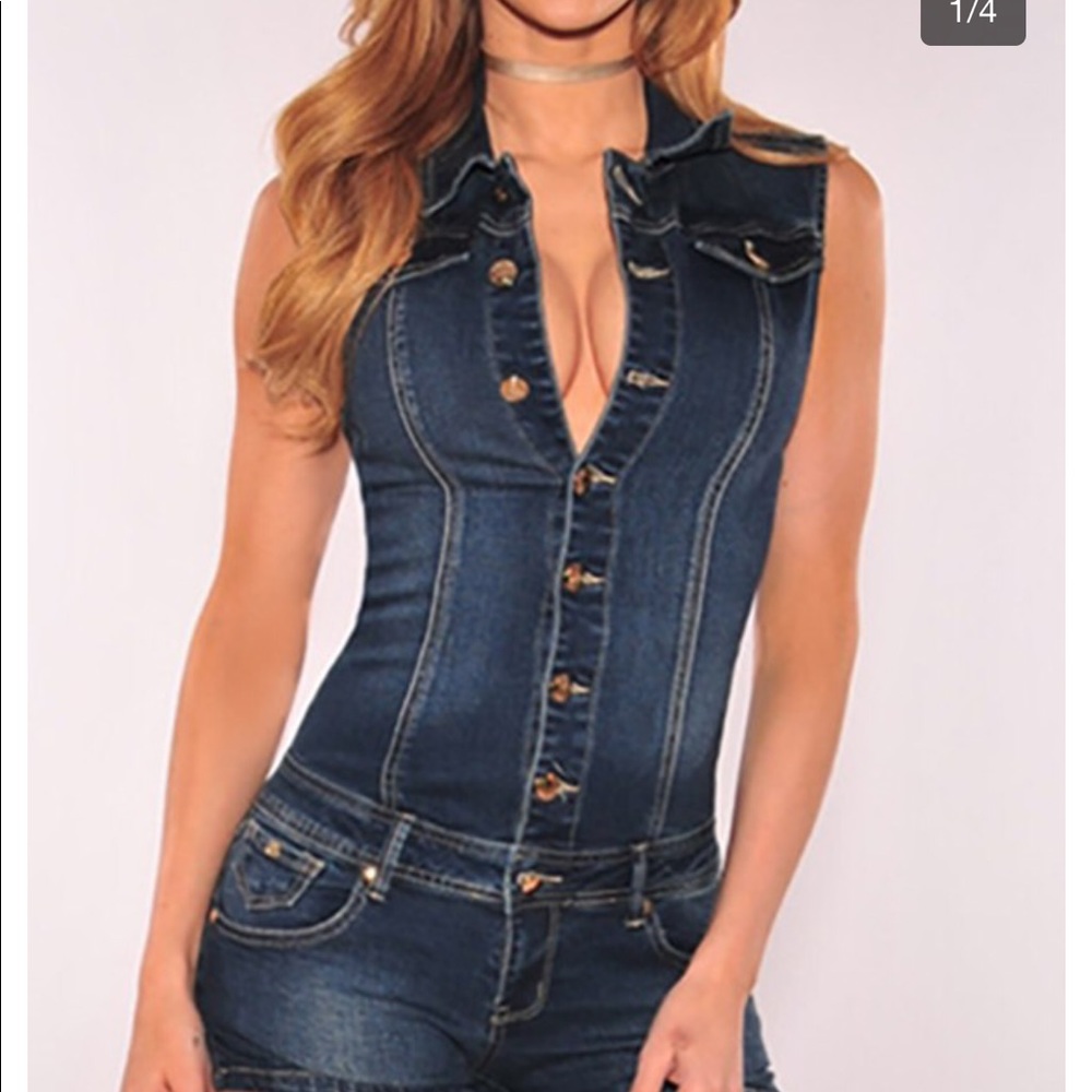 Denim mini skirt dress size M