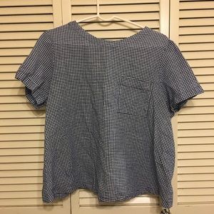 Blue Gingham Top