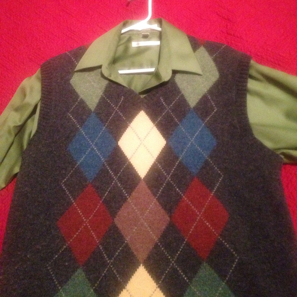 Geoffrey Beene Shirt &Banana Republic sweater vest