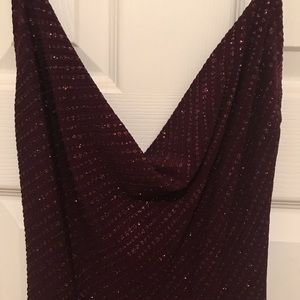 Dark Purple Low Back Dress