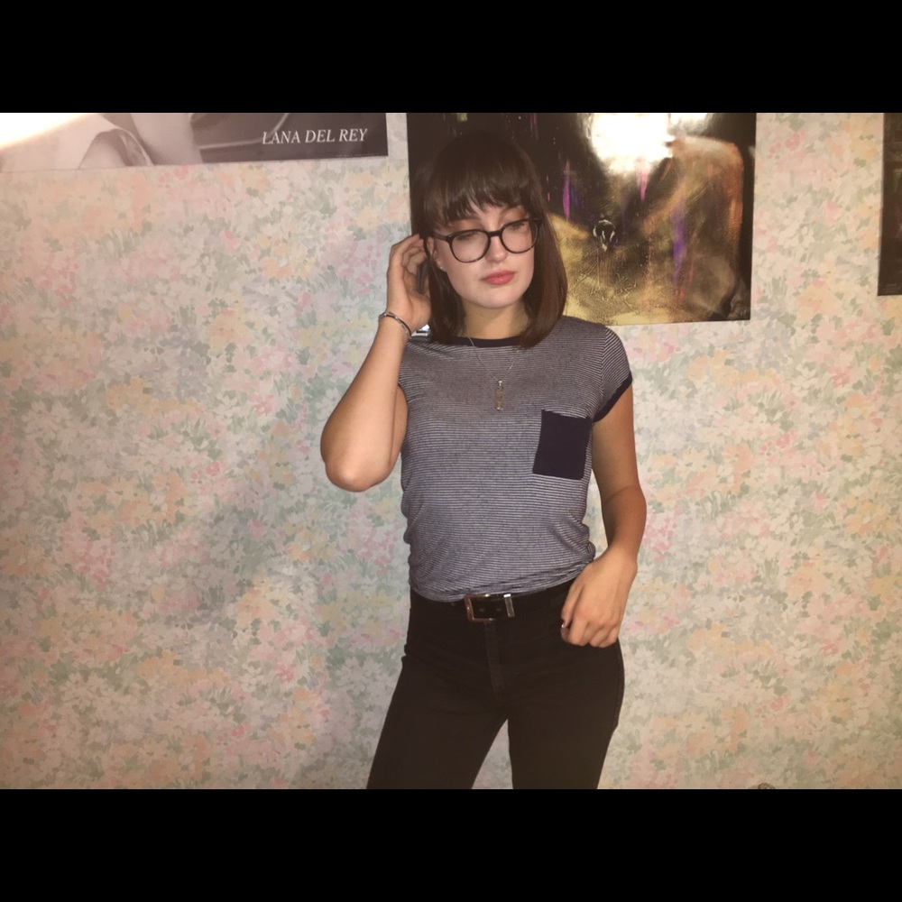 Blue Crop Tee