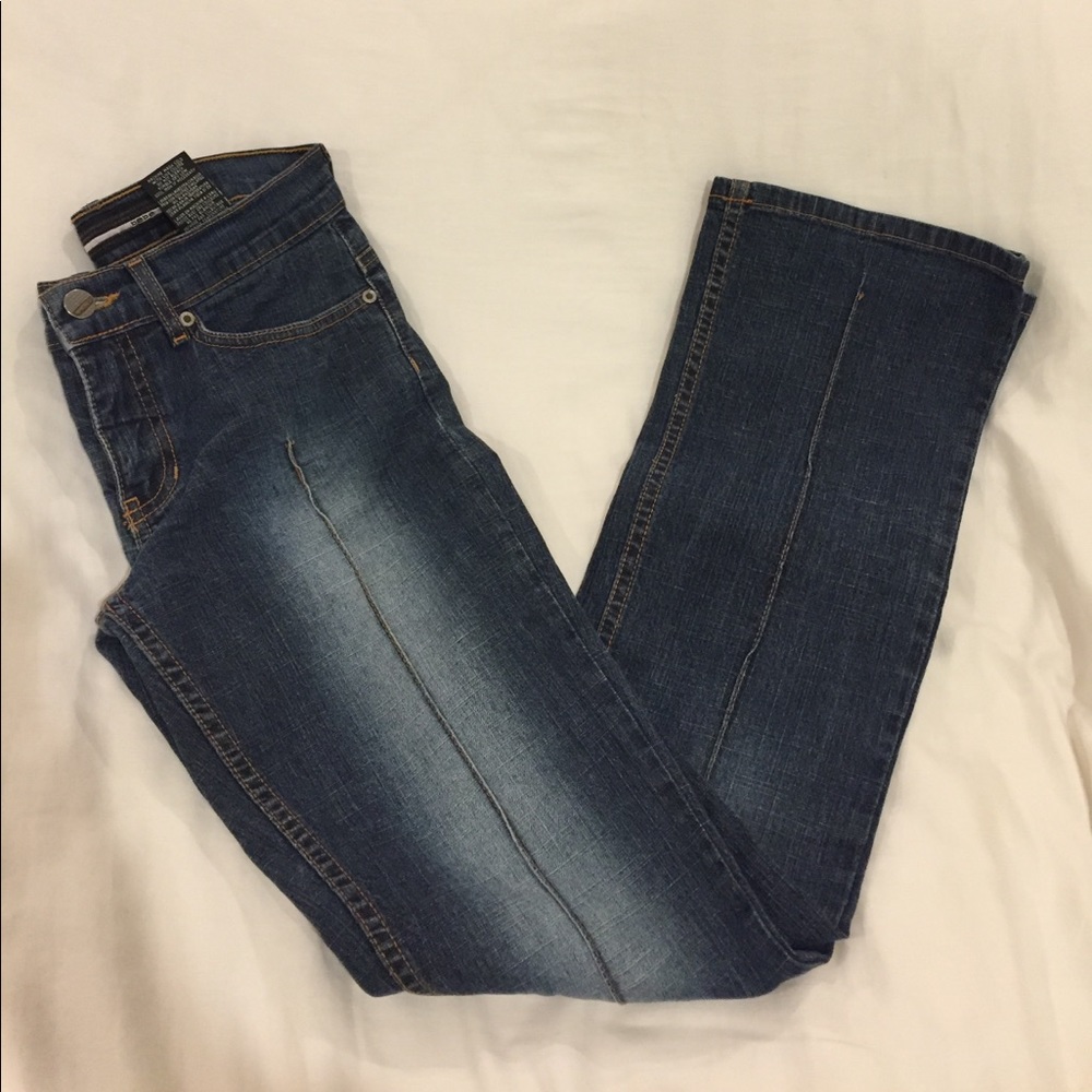 BEBE - Dark Blue Jeans with Faded Wash