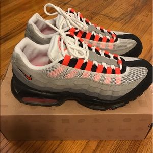 Nike Air Max 95 Solar Red/White/Grey Men's 11