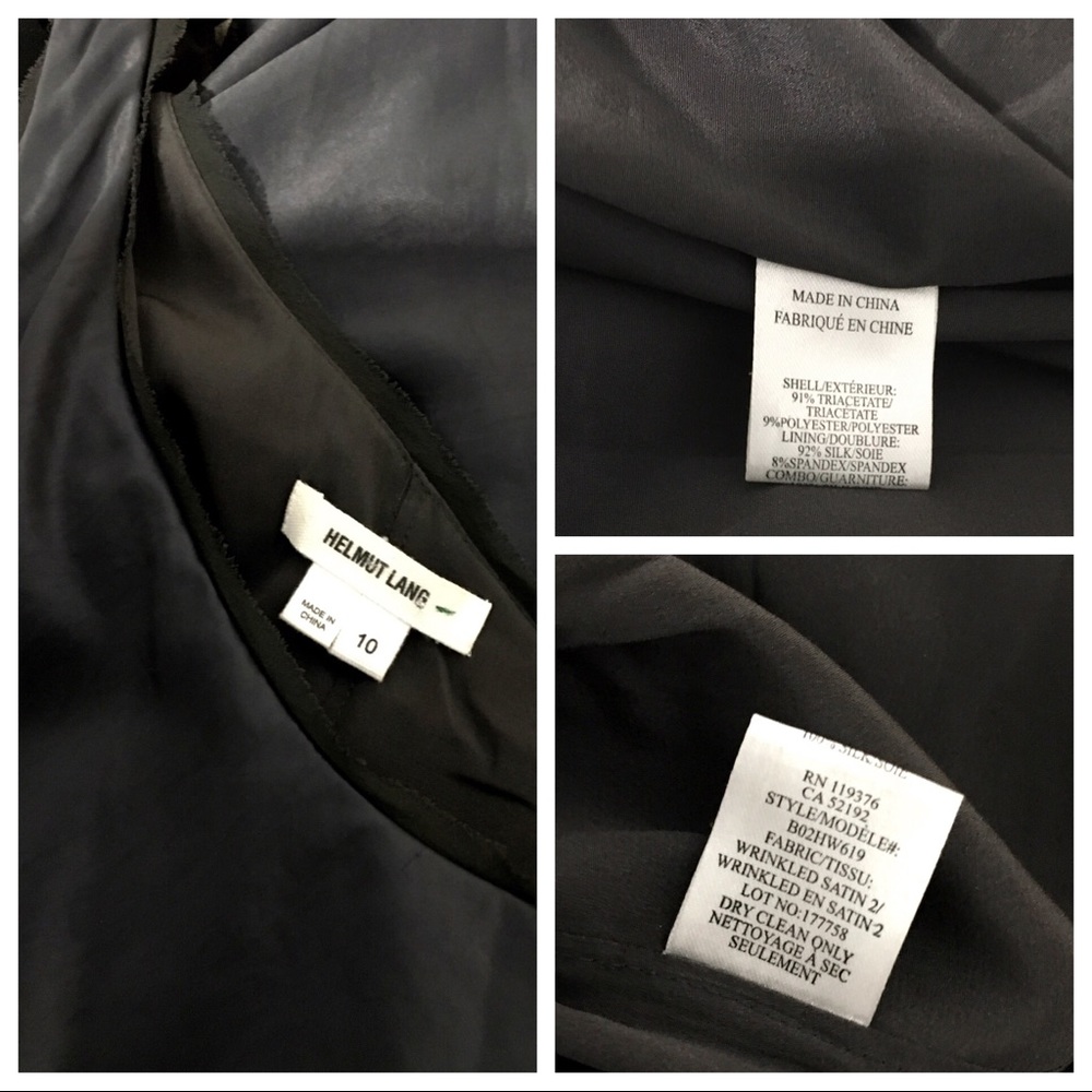 Helmut Lang Wrinkled Satin V2 Dress - Picture 3 of 3