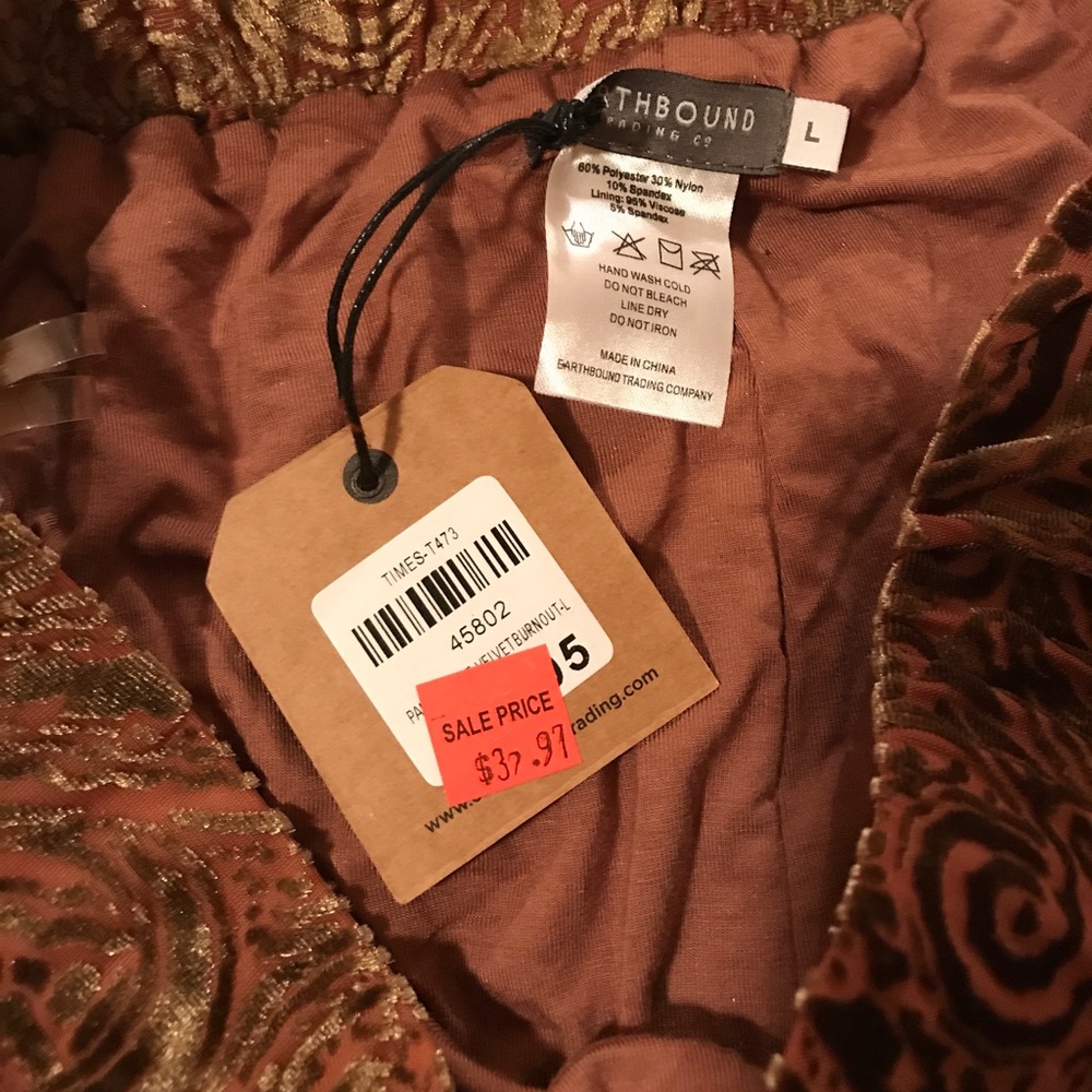 Flared gold and brown pants