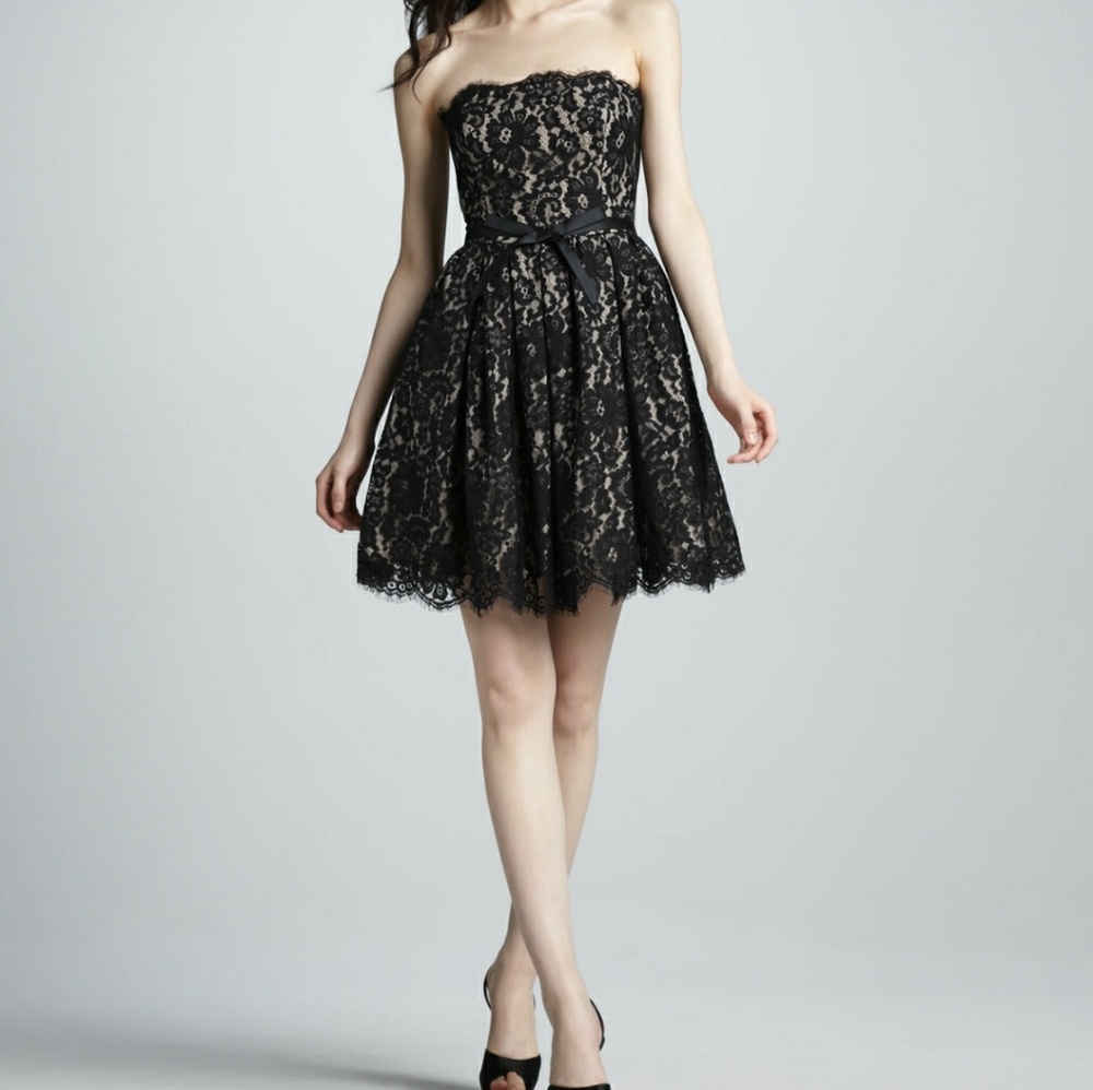 Black Strapless Party Dress