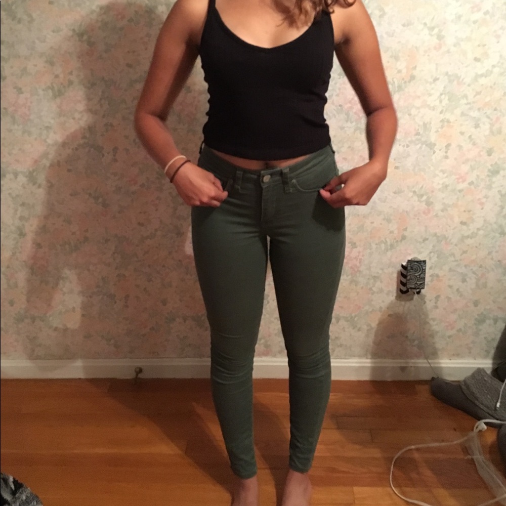 Army Green Skinny Jeans