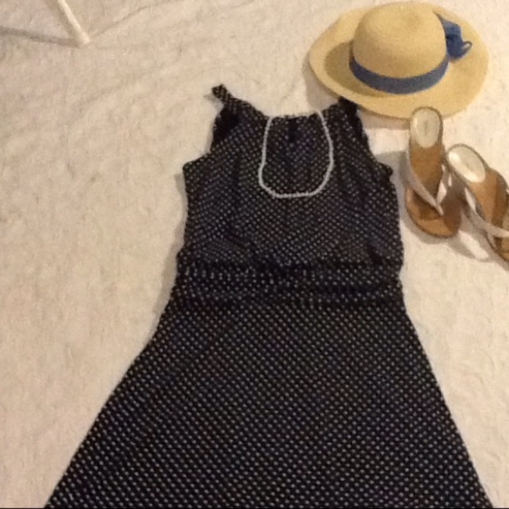 Fun black and White polka dot summer dress.