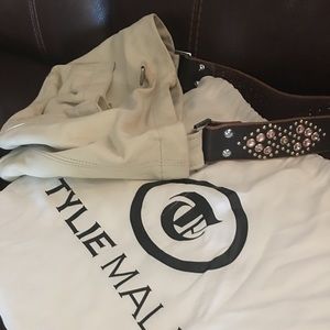 Tylie Malibu genuine leather purse/pink gemstones