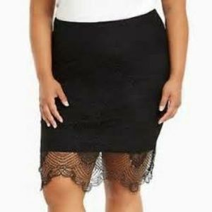Torrid Black Lace Pencil Skirt