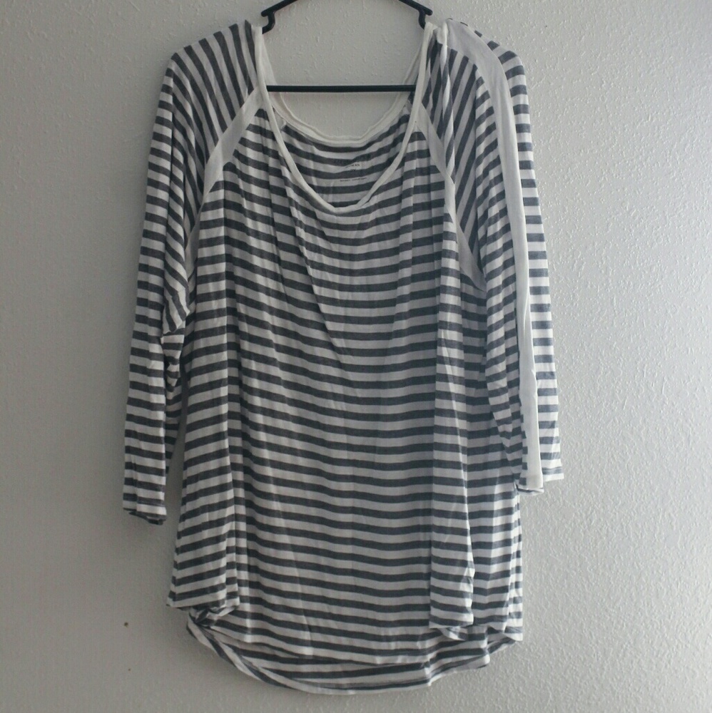 Liz Claiborne striped 2x shirt