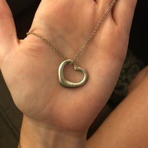 Tiffany & Co silver classic open heart pendant