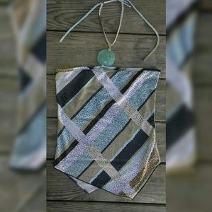 Turquoise tie top sz Small