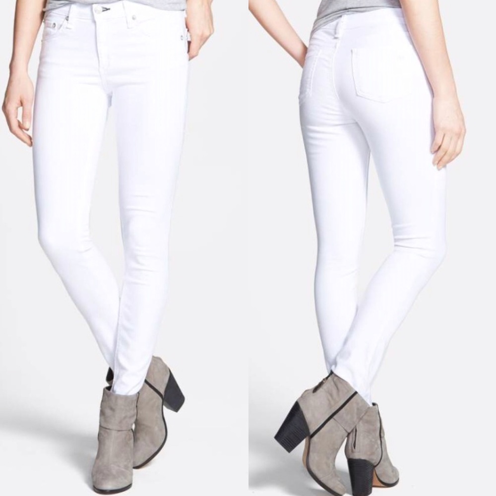Rag & bone white skinny stretchy jeans