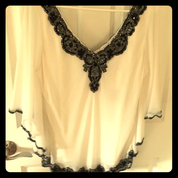 BNWT, Jkara, Stunning, Beaded, Tank/Shawl! - Picture 4 of 8