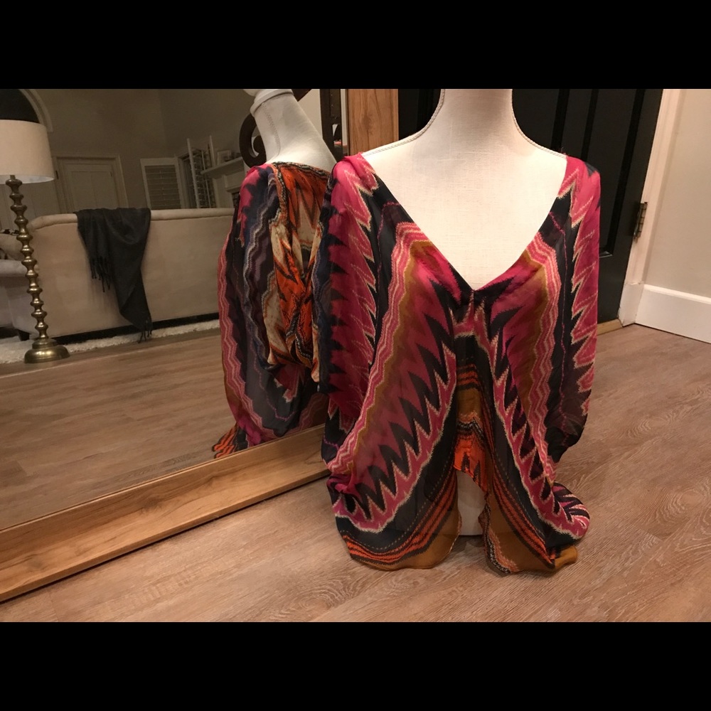 Olivaceous Sheer Bohemian Top