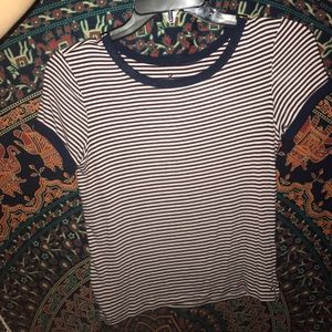 Red white and blue striped tee