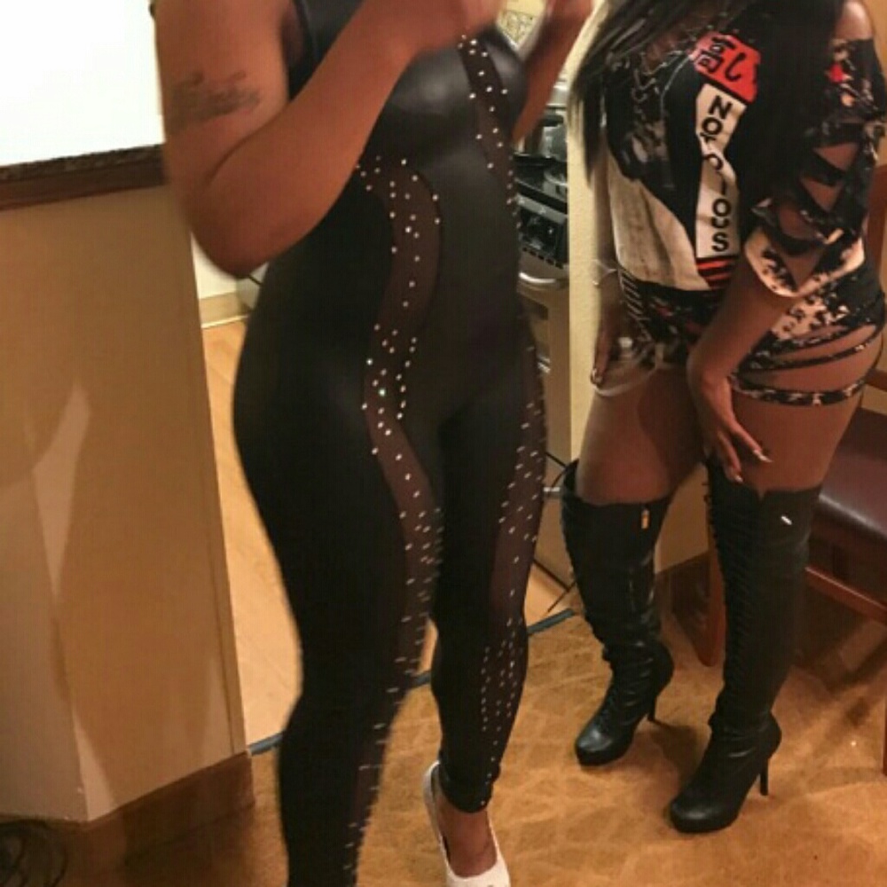 Liquid leather 1 pc bodysuit