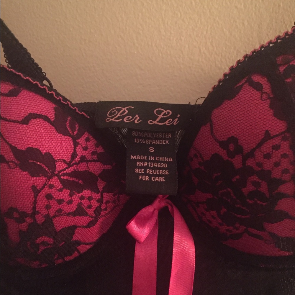Size S black/pink lingerie