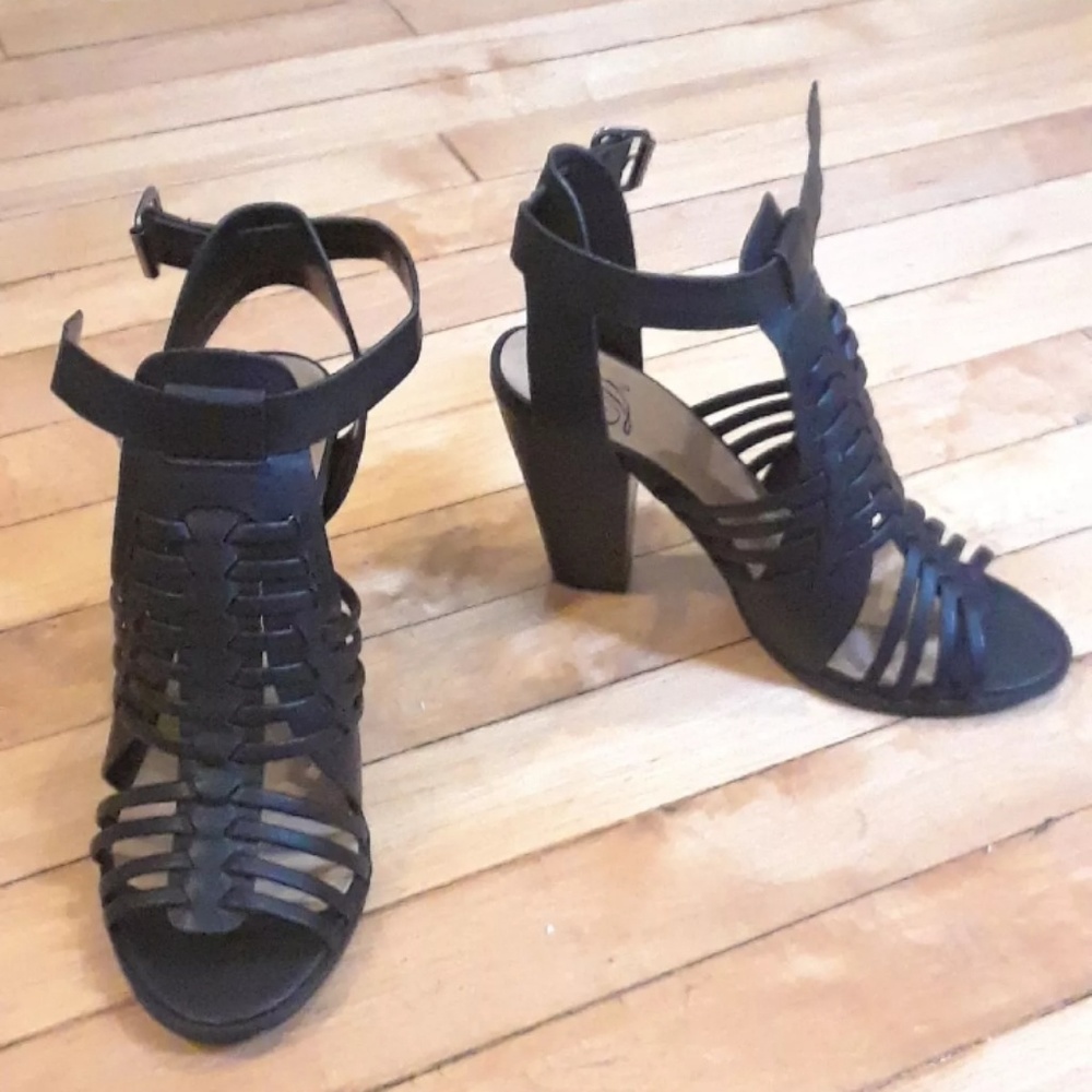 Chunky Gladiator Strap Heels
