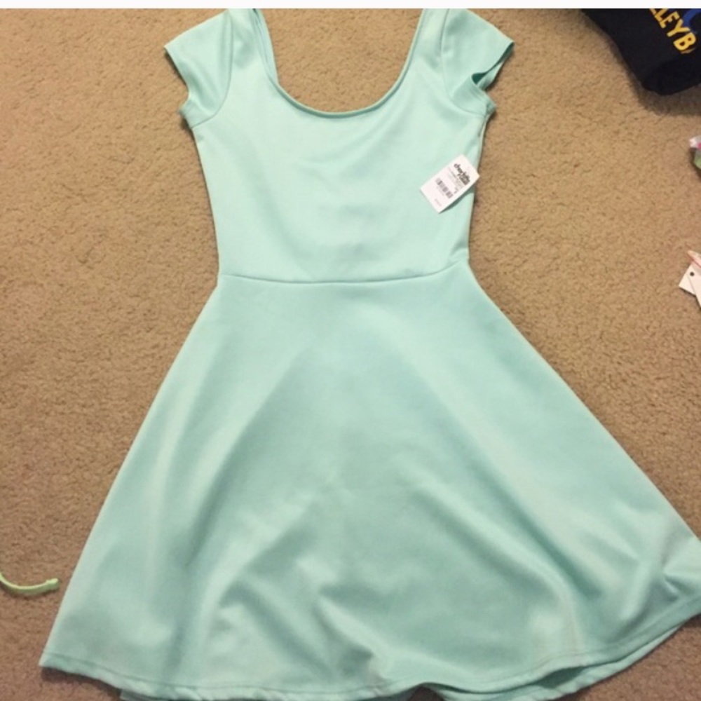 Mint green skater dress