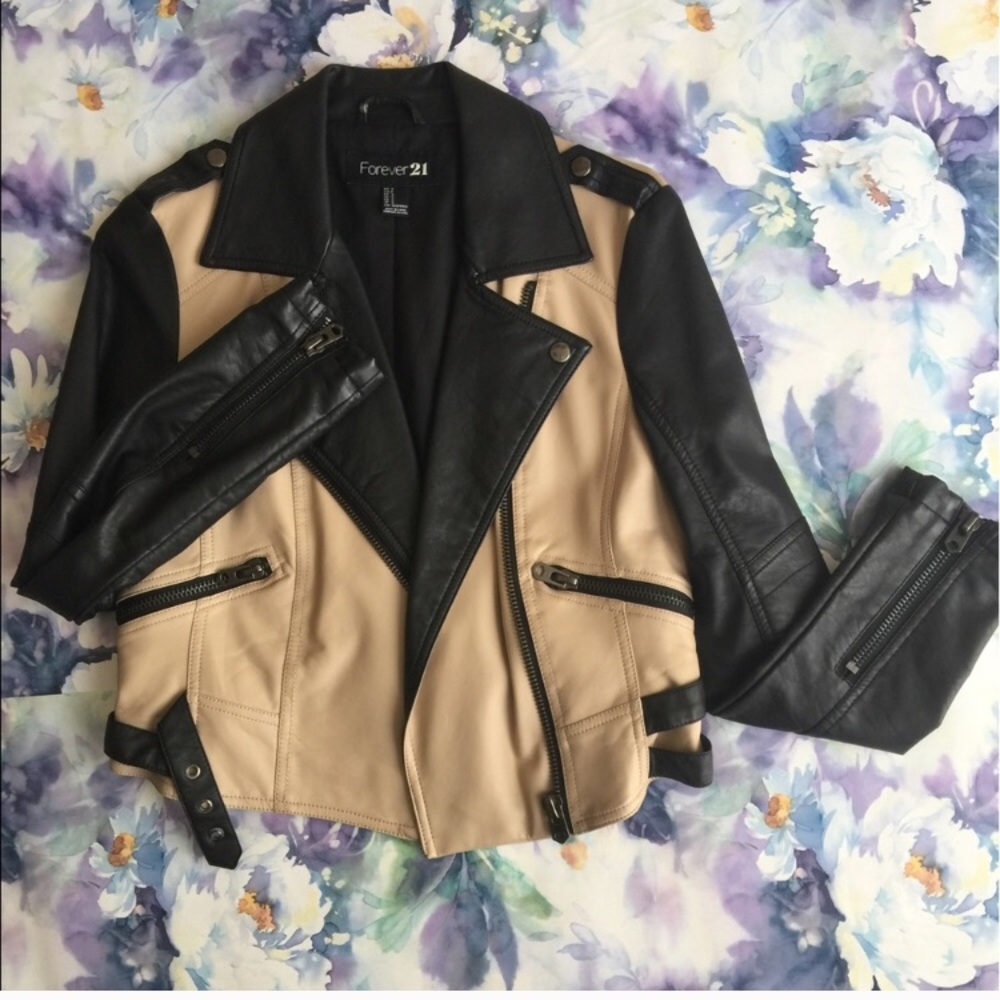 Black/Nude LeatherJacket