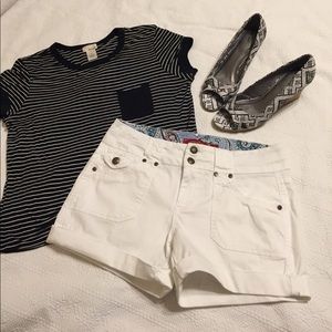 White Cotton Shorts - Size 4