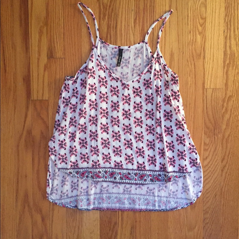 NWOT Pink Boho Groovy Hippie Tank Top