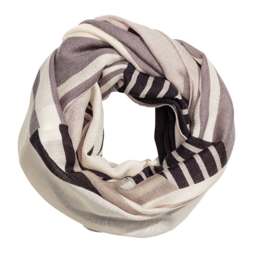  Patterned Tube Scarf, light summer wool 
