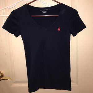 Navy blue v-neck